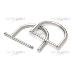 Stainless steel D-ring 50mm, d. 7mm- detachable