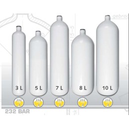 Eurocylinder Lahev ocelová 5 L průměr 140 mm 230 Bar divers.cz