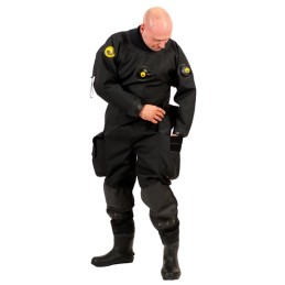 VTS POLYESTER dry suit - back zip with latex hood