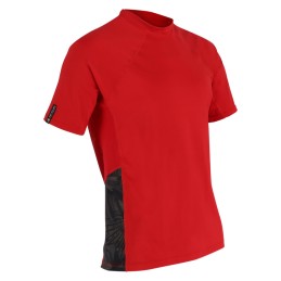 Aqualung Tričko rashguard XSCAPE RED pánské krátký rukáv divers.cz