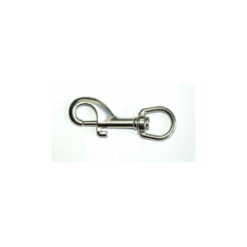 Stainless steel swivel carabiner - middle eye 90x20