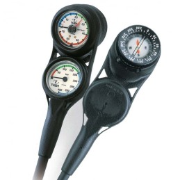 Console - pressure gauge, depth gauge and compass