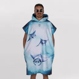 Pončo Changing Poncho Towel - Manta Ray