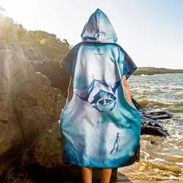 Pončo Changing Poncho Towel - Manta Ray