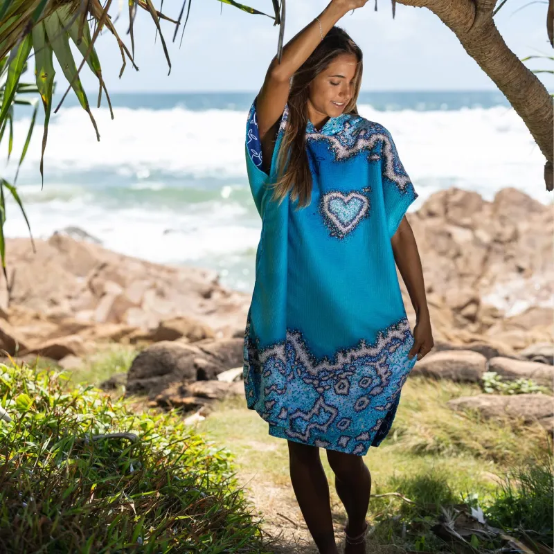 Pončo Changing Poncho Towel - Reef Love S/M Pončo Changing Poncho Towel - Reef Love S/M