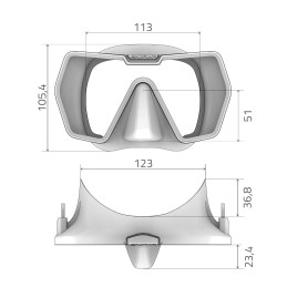 Mask DRAKE Salvimar Frameless elastic belt